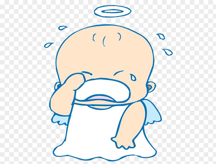Lost Angel Child Crying Cartoon PNG