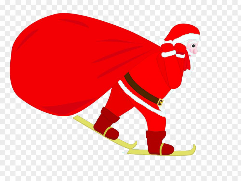 Santa Claus In A Backpack Stock Photography Drawing Illustration PNG