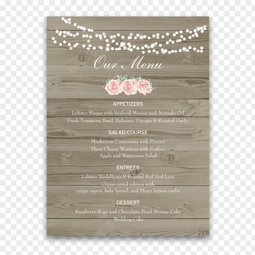 Blush Floral Wedding Invitation Bridal Shower Engagement Party Reception PNG