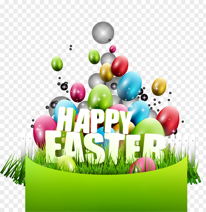 Easter Eggs Vector Material, Bunny Egg Basket PNG