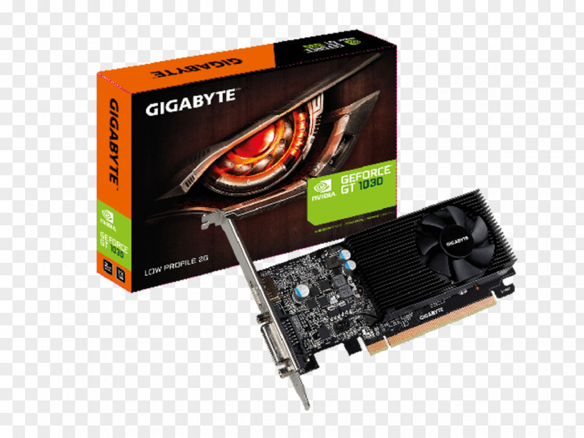 Graphic Card Graphics Cards & Video Adapters Gigabyte GV-N1030D4-2GL GeForce GT 1030 2GB Low-Profile GDDR5 SDRAM Technology Digital Visual Interface PNG