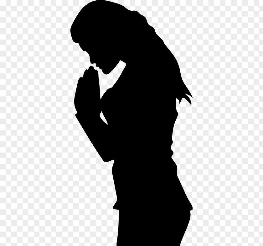 Praying Prayer Woman Hands Silhouette Clip Art PNG