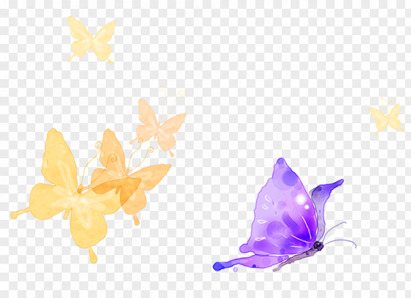 Watercolor Butterfly Painting Clip Art PNG