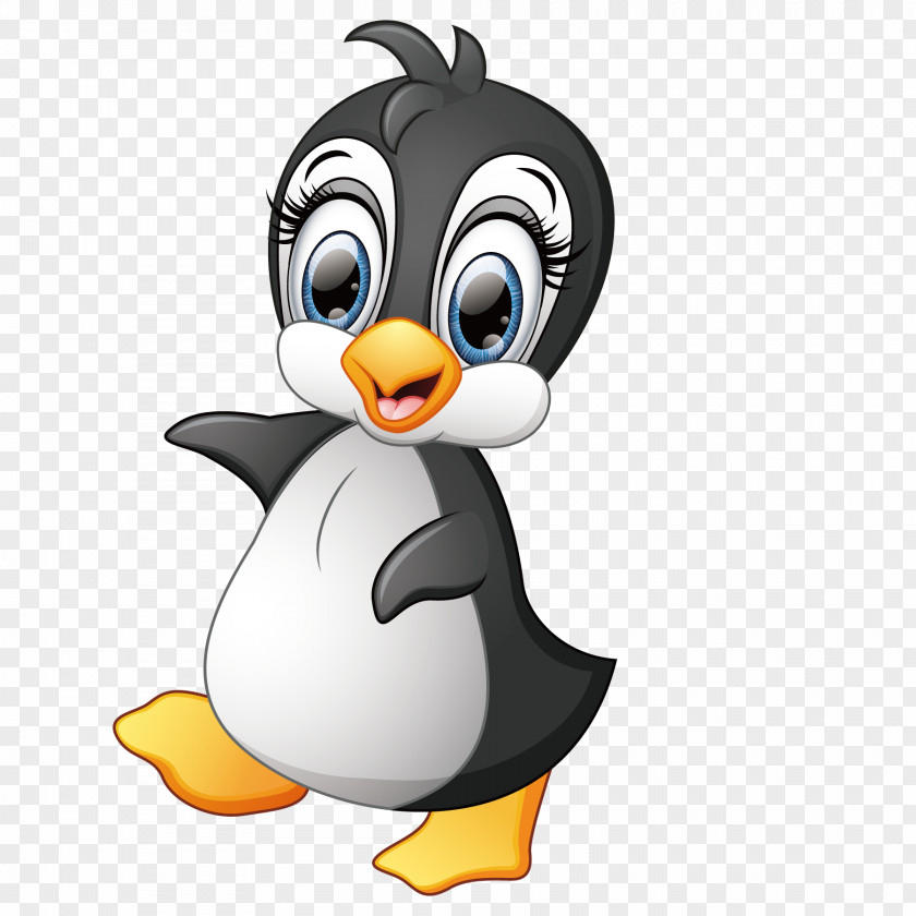 Cute Penguin Cartoon Illustration PNG