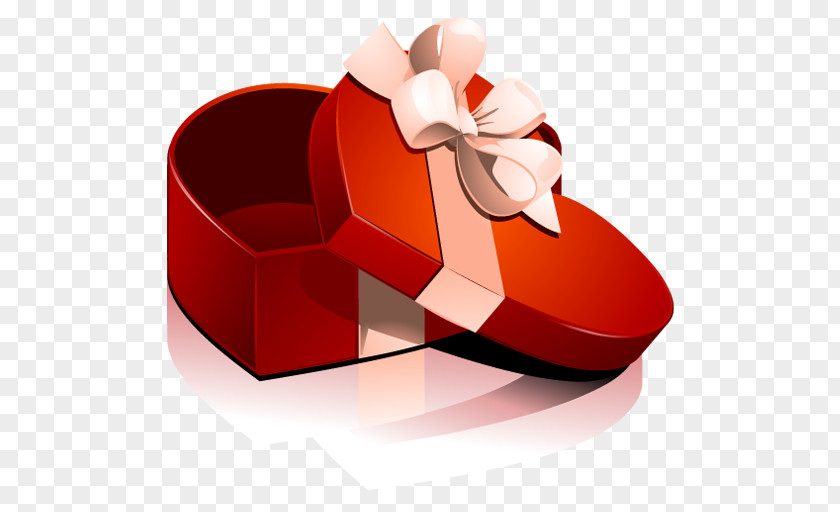 Heart-shaped Ribbon Heart Gift Valentine's Day Box PNG