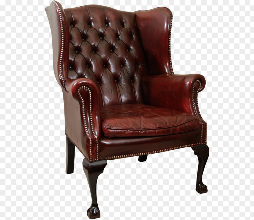 Table Club Chair Wing Queen Anne Style Furniture Couch PNG