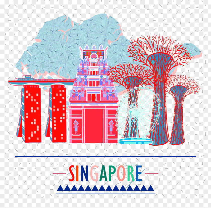 City Design Singapore Flyer Tourist Attraction Illustration PNG