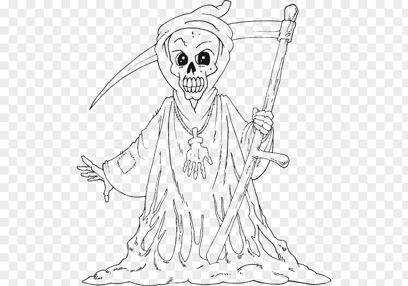 Halloween Coloring Book Death Drawing Child PNG