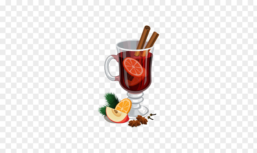 A Variety Of Fruit Juices Mulled Wine Cocktail Cinnamon Roll Punch Christmas PNG