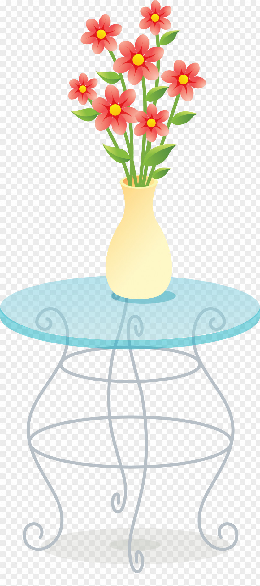 Flower Silhouette Vase Clip Art Image PNG