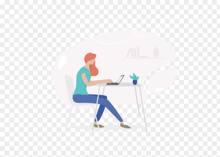 Sitting Arm Woman Cartoon PNG