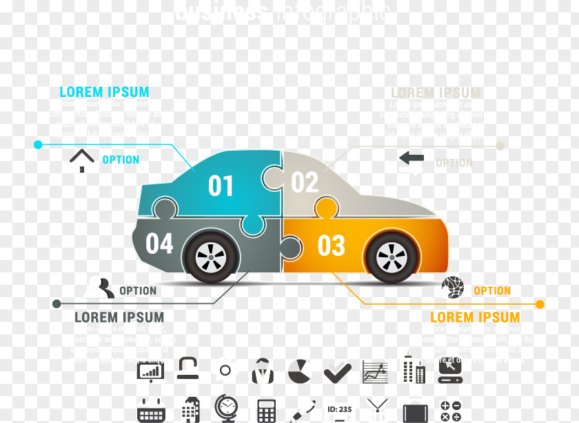 Vector Car Infographic Information Icon PNG