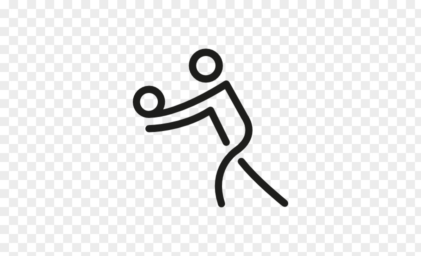 Volleyball Sport Stick Figure PNG