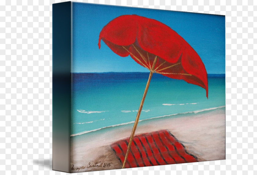 Beach Umbrella Painting Modern Art PNG