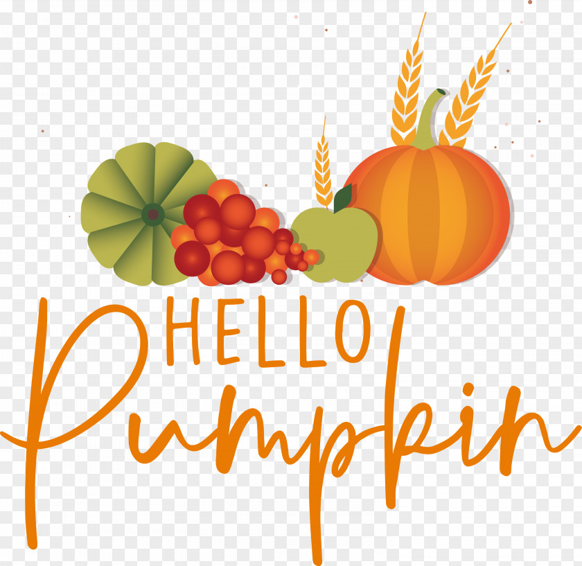 HELLO PUMPKIN Autumn Harvest PNG