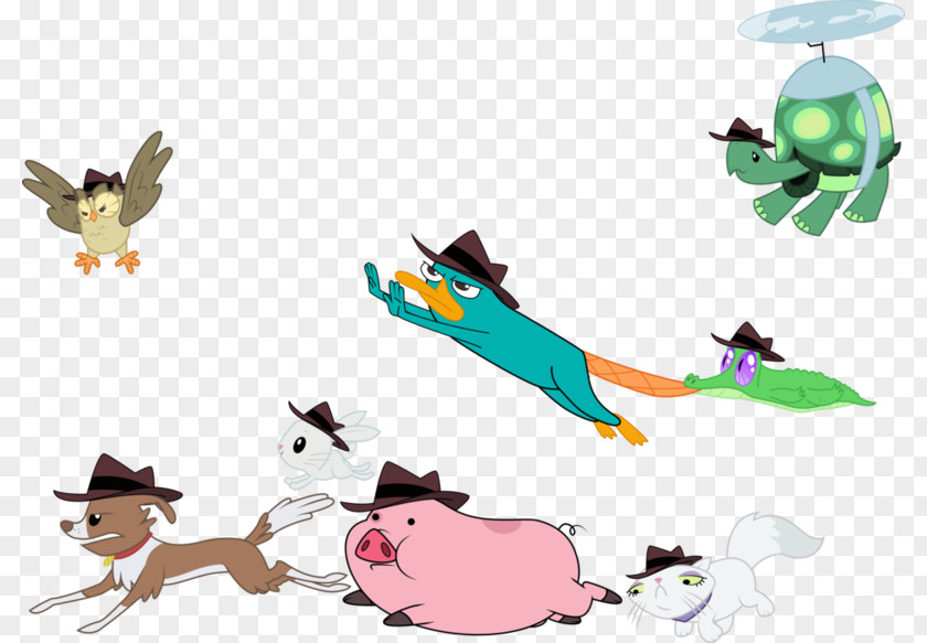 Perry The Platypus Phineas Flynn Ferb Fletcher Major Francis Monogram Crossover PNG