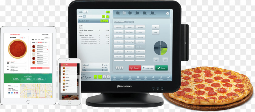 Pizza In Kind Smartphone Point Of Sale Restaurant Computer Software PNG