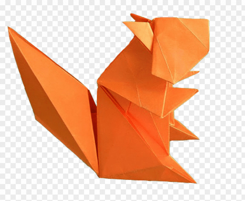 Squirrel Easy Origami Animals Paper PNG