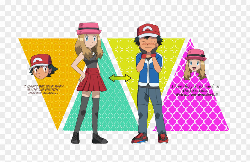 Body Swap Ash Ketchum Serena Pokémon Fan Fiction PNG