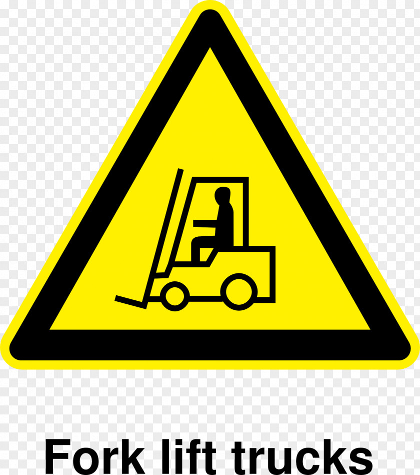 Fork Forklift Transport Warning Sign Clip Art PNG
