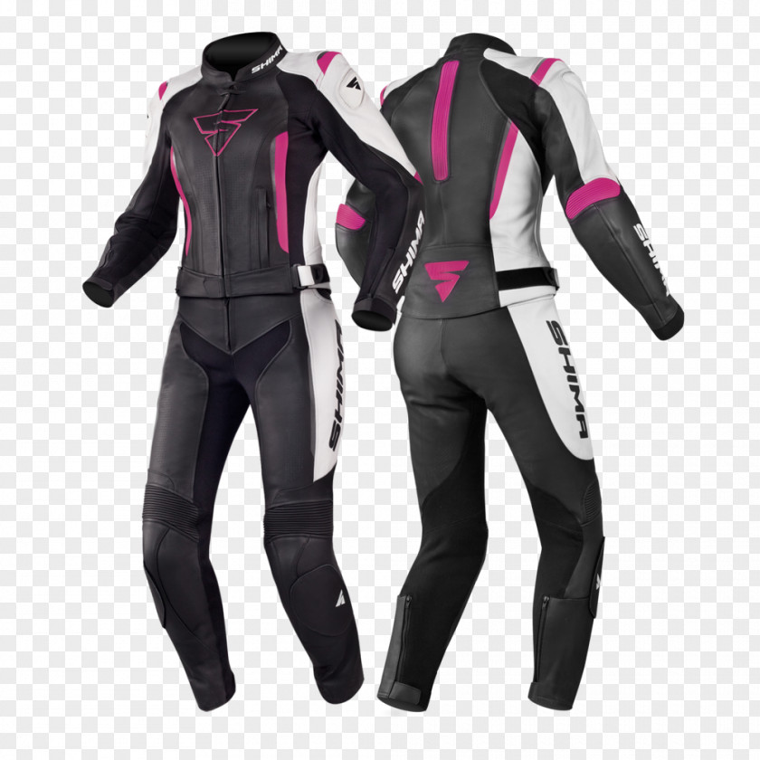 Jacket Boilersuit Leather Fuchsia Motorcycle PNG
