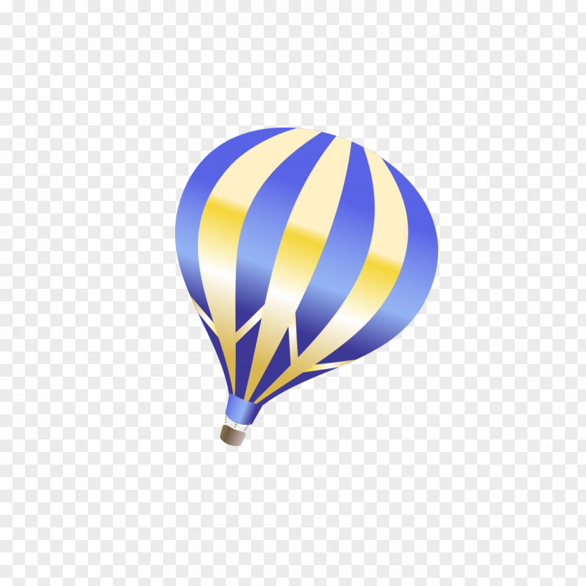 Hot Air Balloon Blue Icon PNG