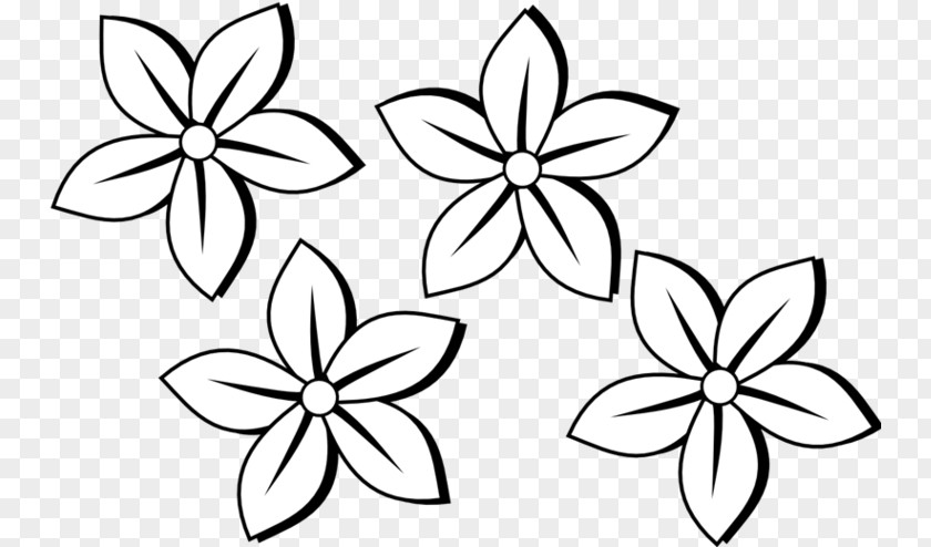 How To Draw A Flower Drawn Clip Art Drawing Black PNG