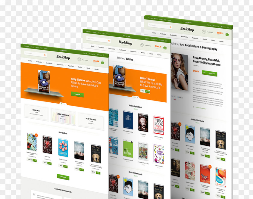 Book Responsive Web Design Template Bookshop Bookselling Joomla PNG