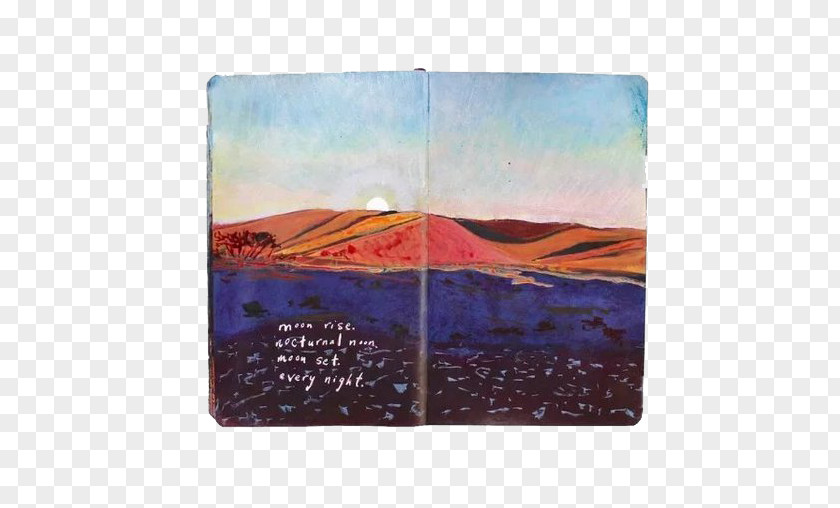 Book Scenery Landscape Painting Travel Sketchbook PNG