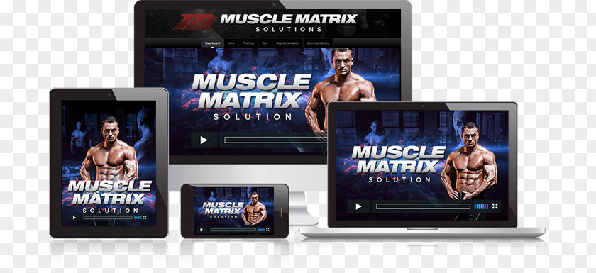 Muscle Fitness Display Device Advertising Multimedia Electronics PNG