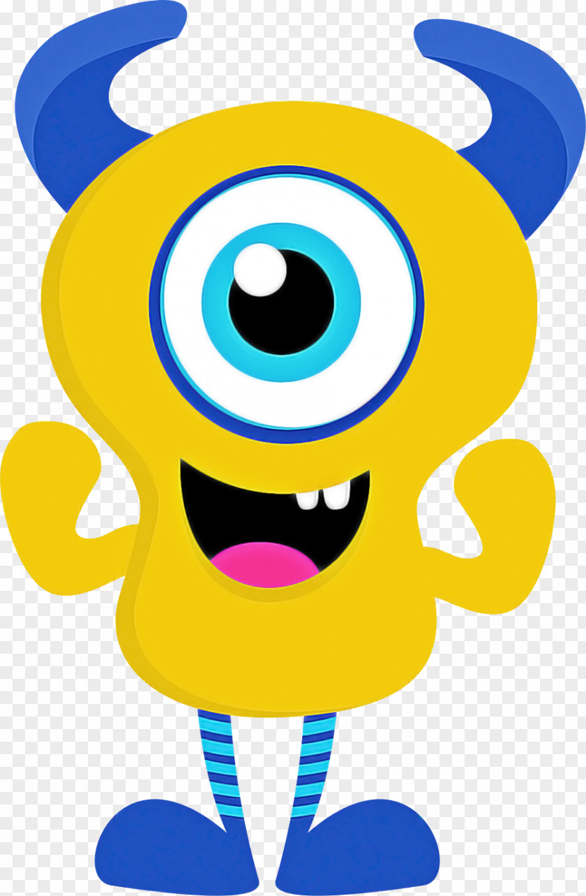 Facial Expression Yellow Cartoon Line Smile PNG