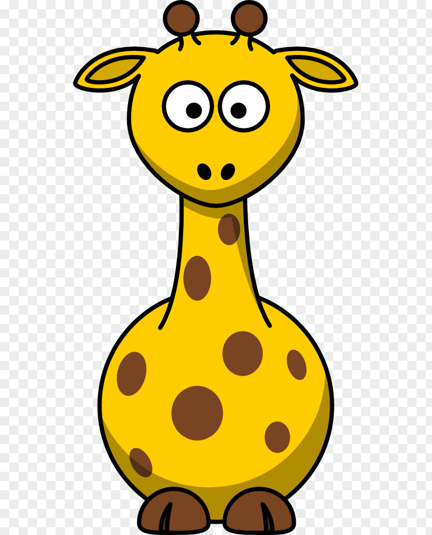Goofy Cartoon Face Giraffe Drawing Clip Art PNG