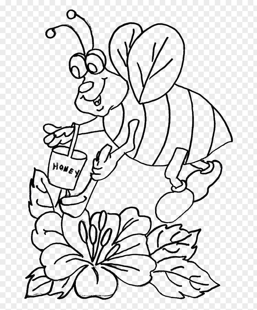 Bee Coloring Book Child Clip Art PNG
