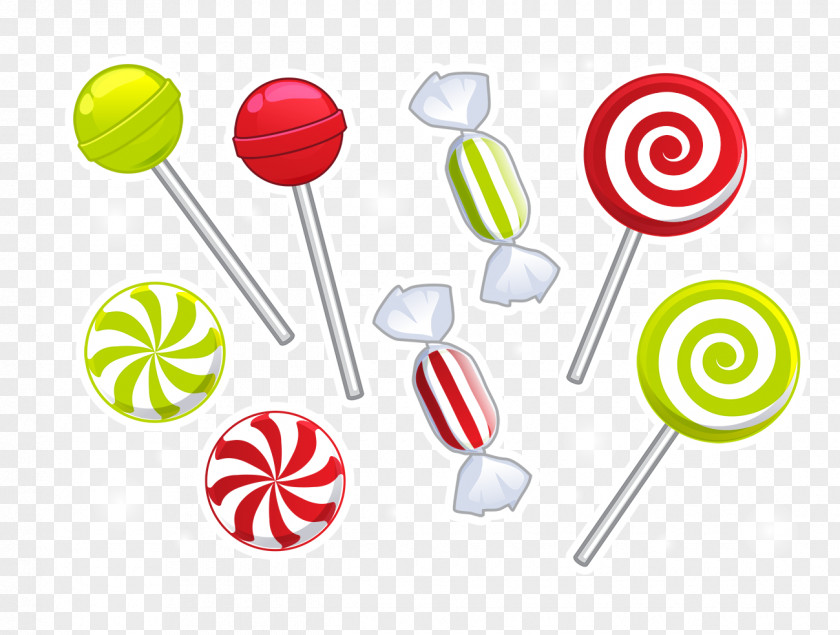 Colored Candy Lollipop Cane PNG