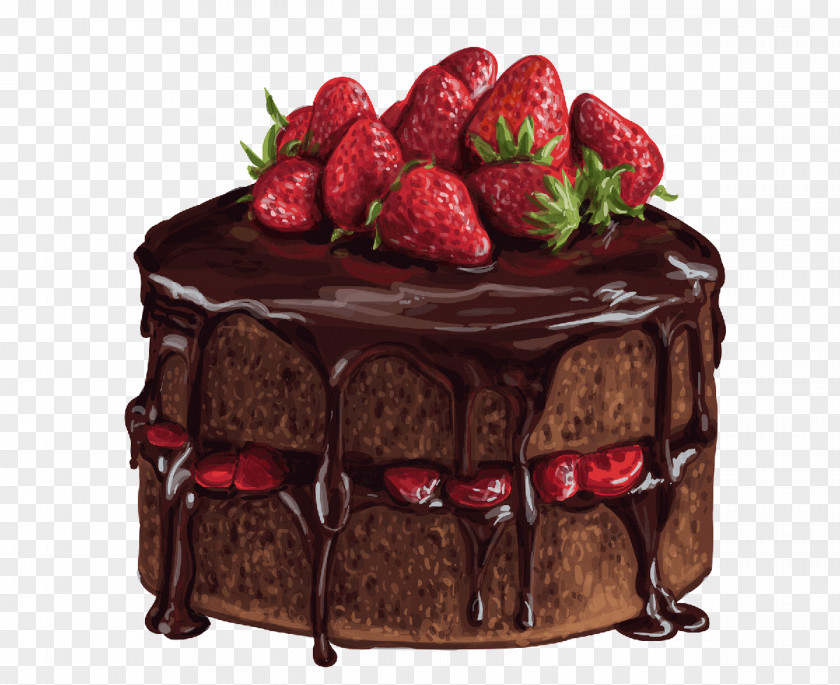 Strawberry Cake Chocolate Cupcake Birthday Cream Sponge PNG