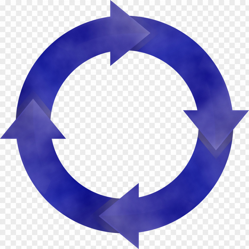Cobalt Blue Crescent Electric Circle Symbol PNG