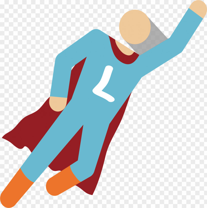 Flat Superman Villain Clark Kent Superhero Illustration PNG
