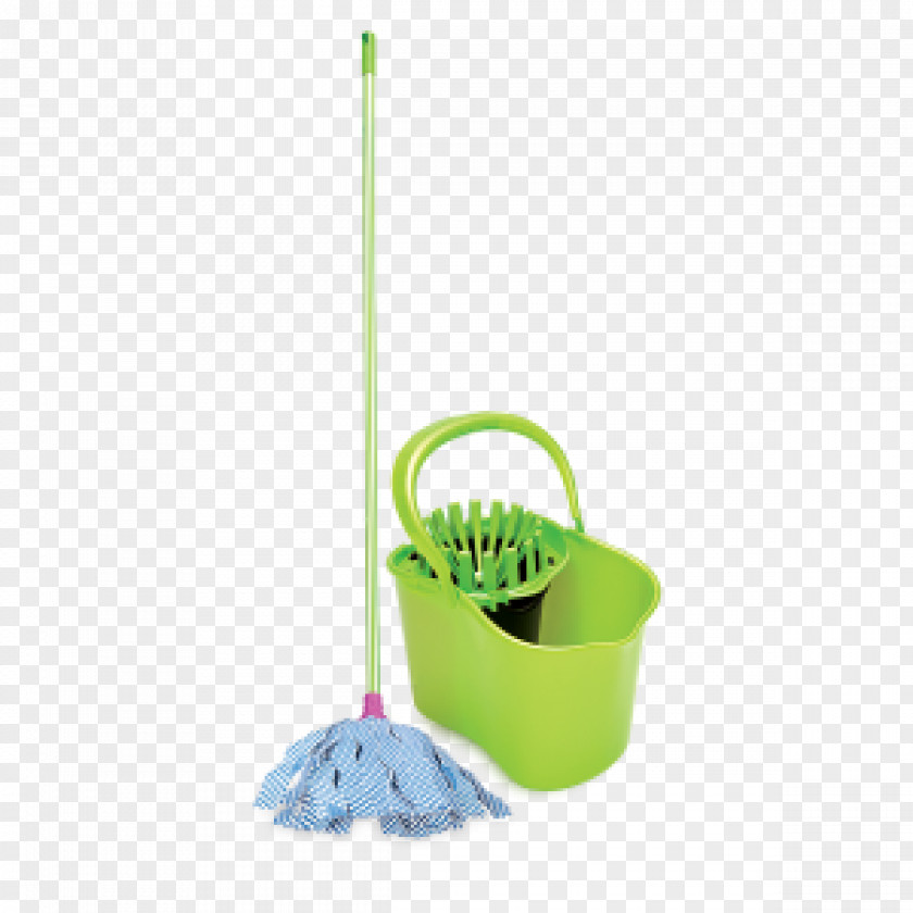 Mop Bucket Plastic Cleaning Green PNG