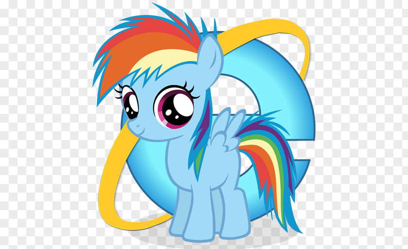 Internet Explorer Rainbow Dash Pony Foal Filly PNG