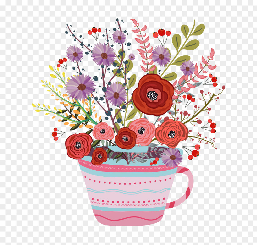 Watercolor Flower Bouquet Vector Graphics Stock Illustration Painting PNG