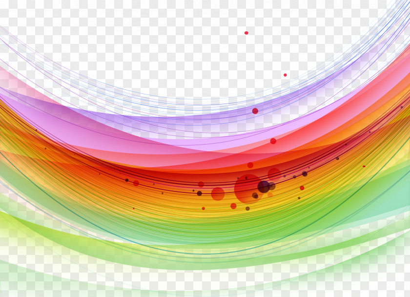 Colorful Abstract Lines PNG