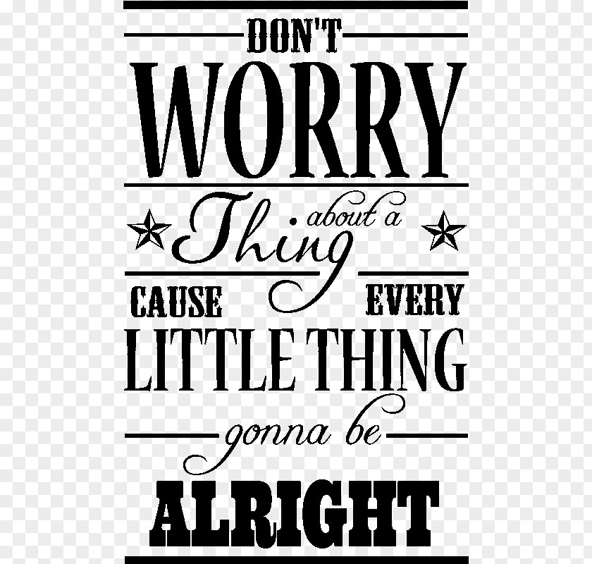 Dont Worry Logo Brand Line White Font PNG