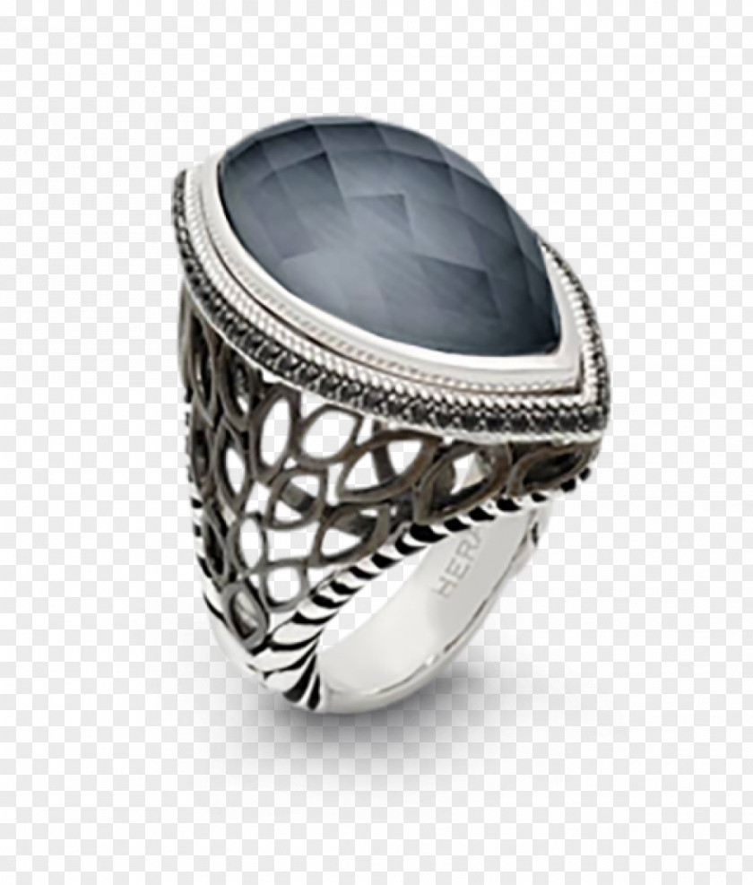 Ring Onyx Jewellery Diamond Silver PNG