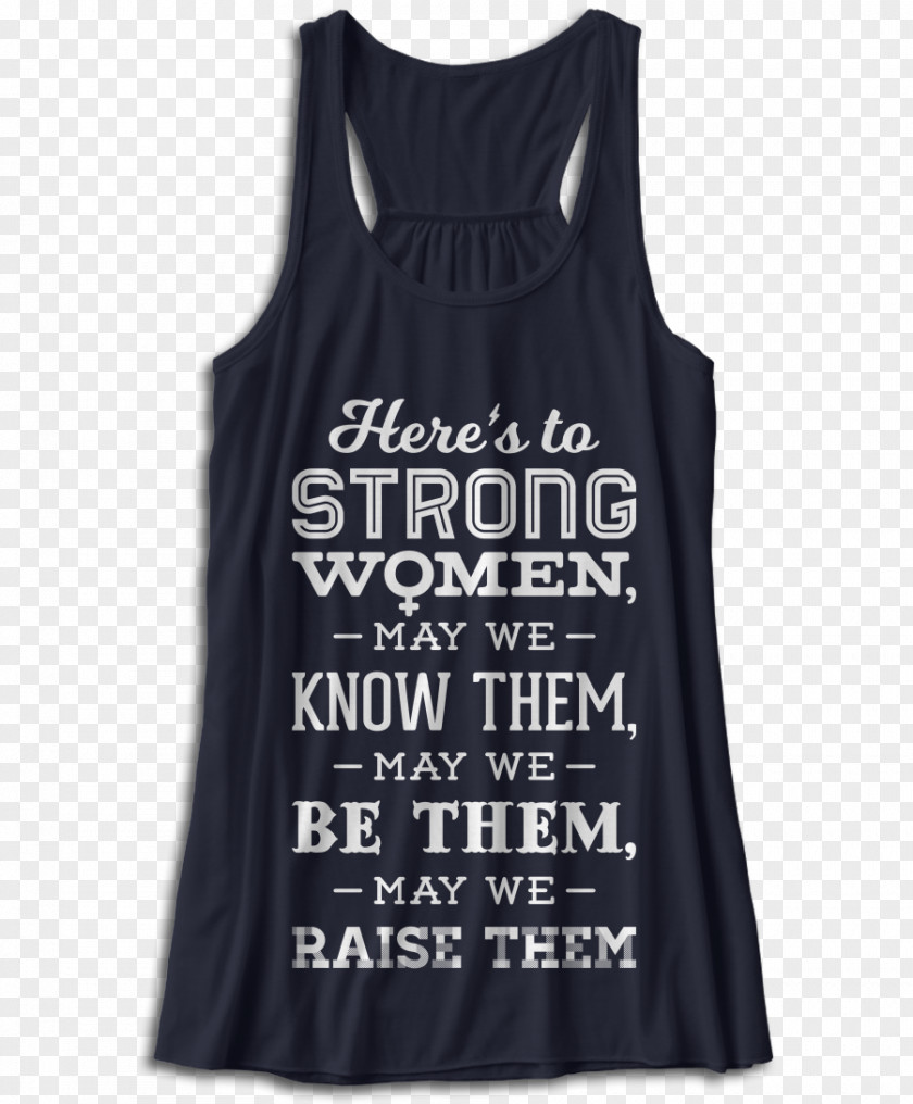 Strong Women T-shirt Gilets Sleeveless Shirt Bra Neckline PNG