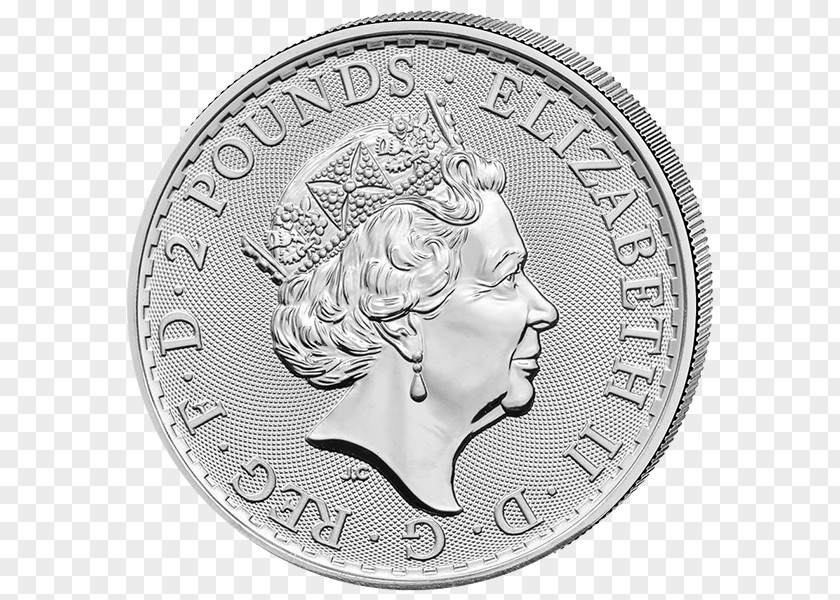 United Kingdom Britannia Silver Coin Bullion PNG