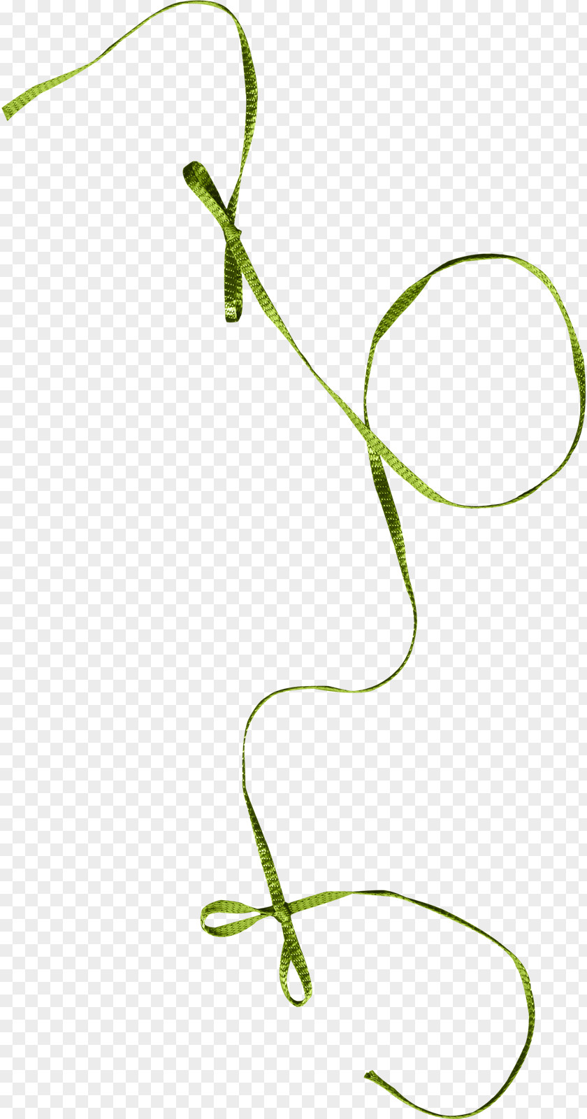 Empty Ribbon Green Shoelace Knot Image PNG