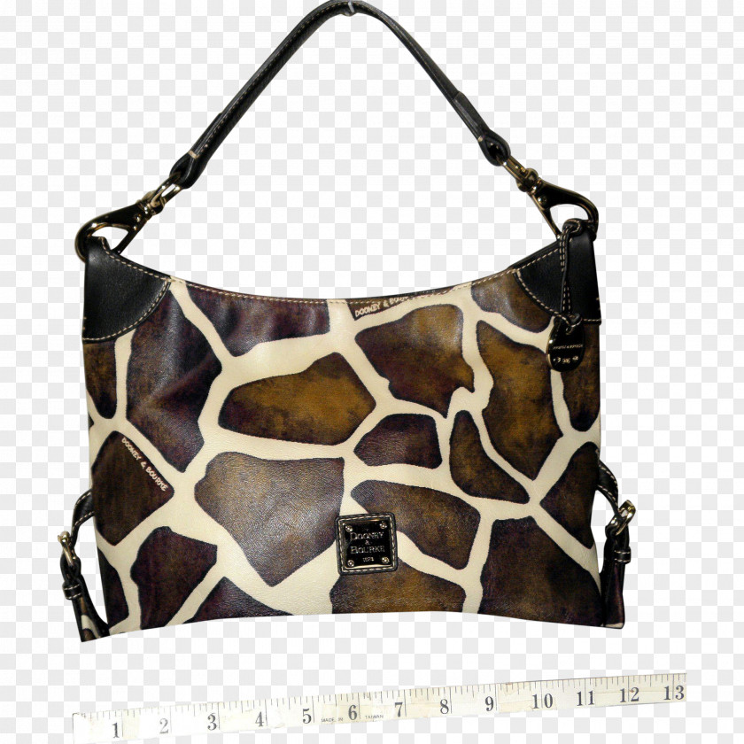 Giraffe Hobo Bag Handbag Animal Print Dooney & Bourke PNG