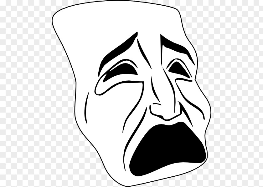 How To Draw Drama Masks Tragedy Theatre Clip Art PNG
