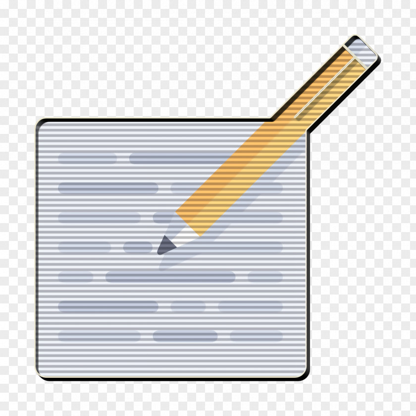 Pencil Yellow Paper Icon School Material Management PNG
