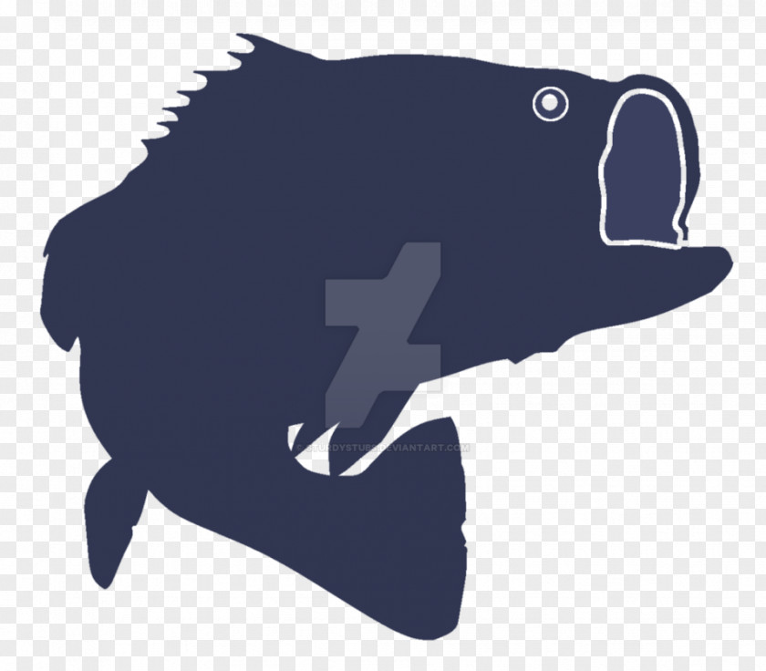 Silhouette Bass Fishing Clip Art PNG